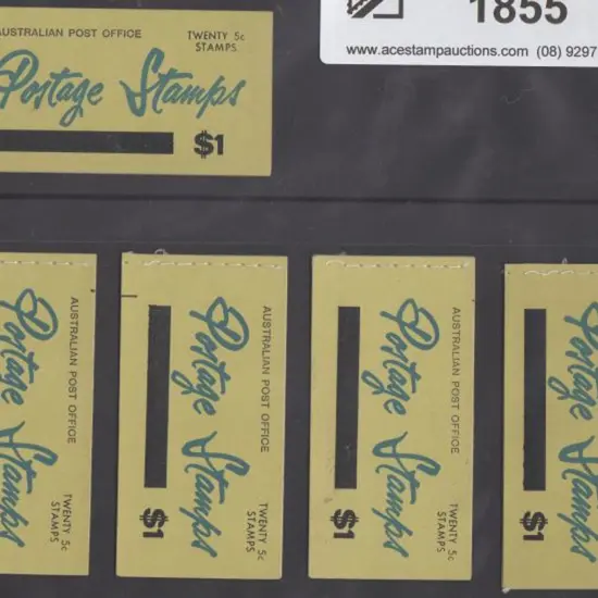 1967 $1 5c on 4c red QEII booklets with ...