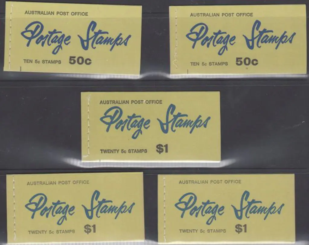 1967 50c & $1 5c on 4c red QEII booklets with ... Image 1++
