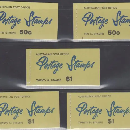 1967 50c & $1 5c on 4c red QEII booklets with ...
