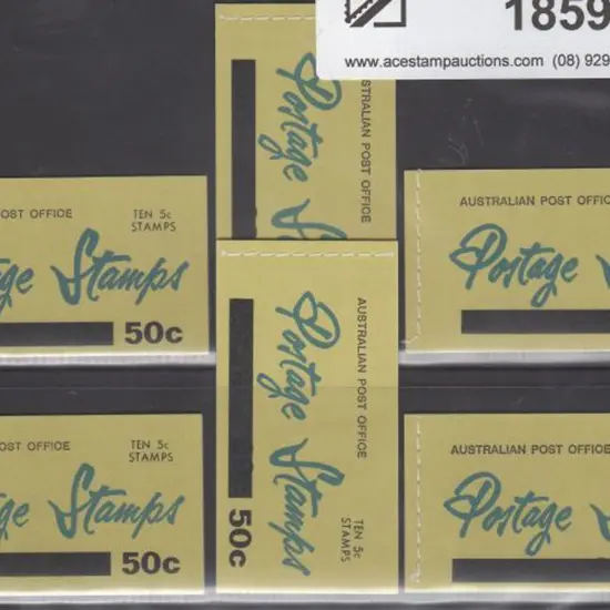 1967 50c 5c on 4c red QEII booklets with ...