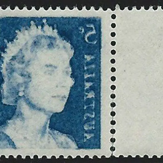 1967 5c blue QEII with left margin with a full ...