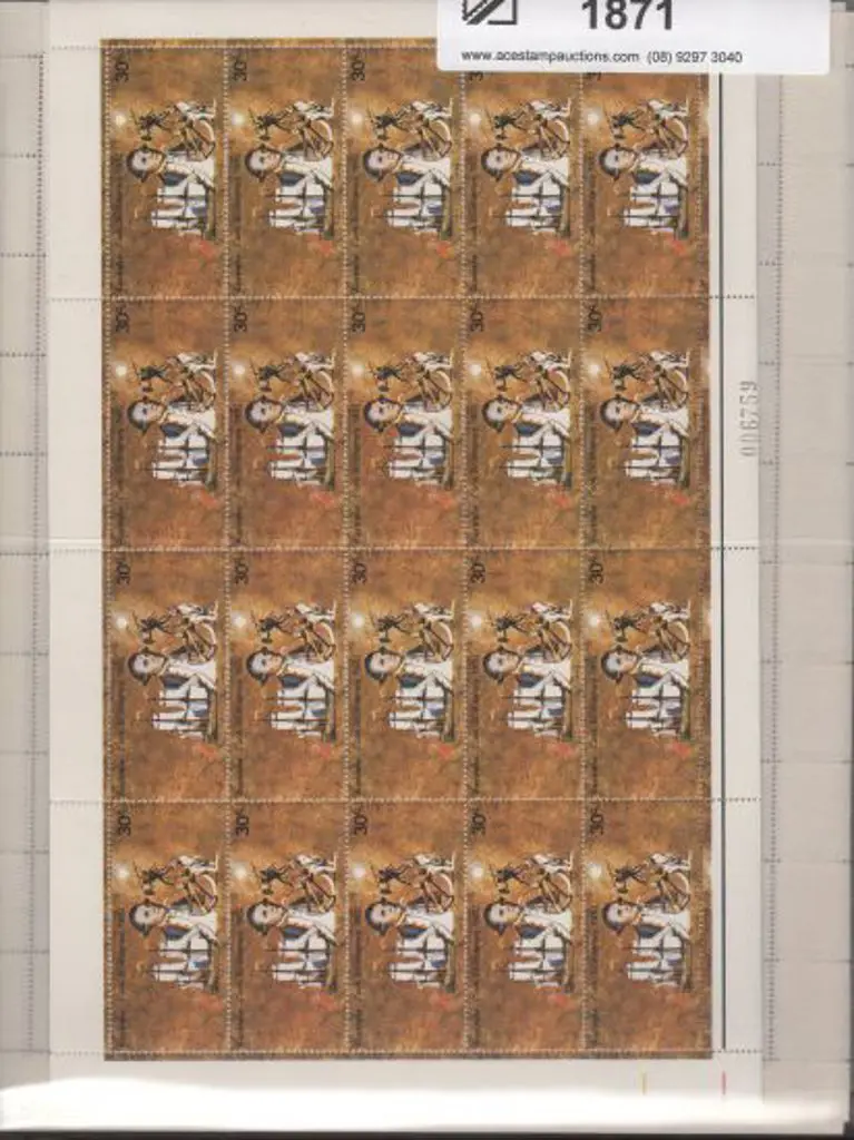 1970 5c Capt. Cook strip in 2 complete sheets of ... Image 1++