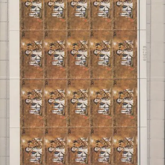 1970 5c Capt. Cook strip in 2 complete sheets of ...