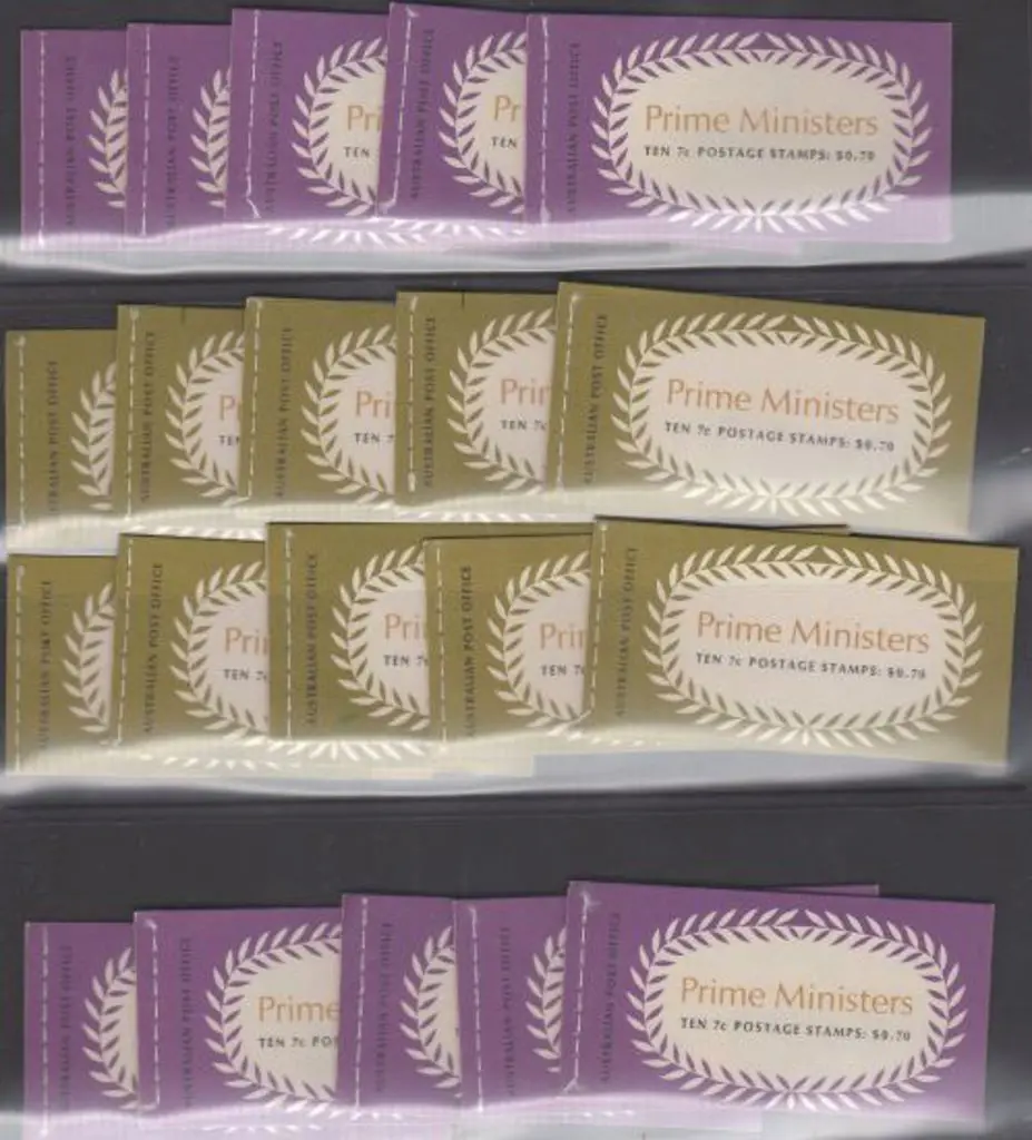 1972 70c Prime Ministers booklets with 10 of each ... Image 1++