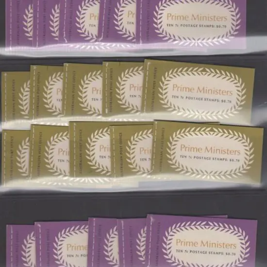 1972 70c Prime Ministers booklets with 10 of each ...
