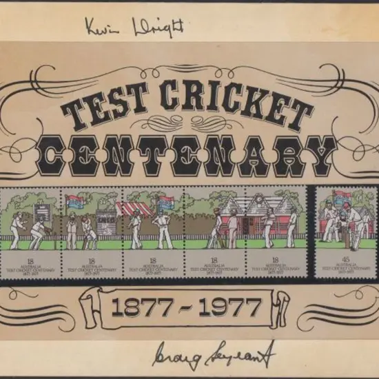 1977 Test Cricket Cent pres pack signed by that ...