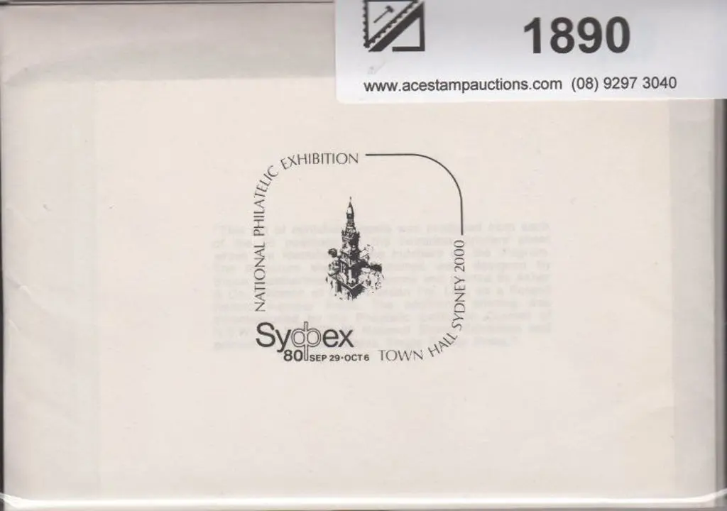1980 Sydpex Nat Stamp Week M/S's in plated sets of ... Image 1++