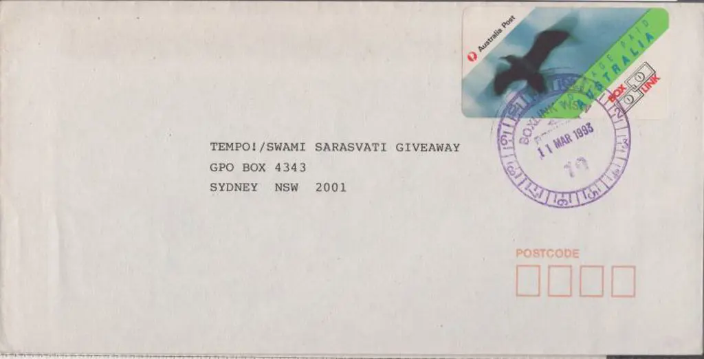 1993 Boxlink label on commercial cover cancelled ... Image 1++