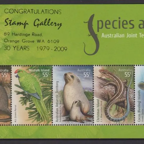 2009 Species at Risk M/S overprinted ...