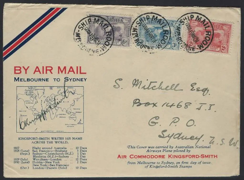 1931 (19th Mar) 2d, 3d & 6d Kingsford Smith set on ... Image 1++