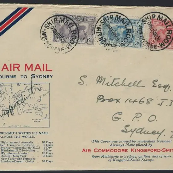 1931 (19th Mar) 2d, 3d & 6d Kingsford Smith set on ...