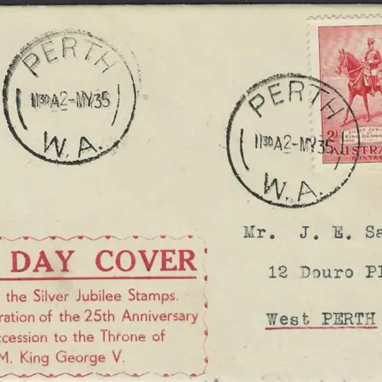 1935 (2nd May) 2d Silver Jubilee Mitchell printed ...
