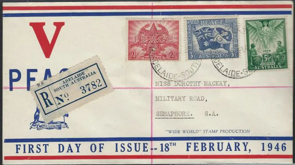 1946 (18th Feb) Peace - Victory set of 3 on ... Image 1++