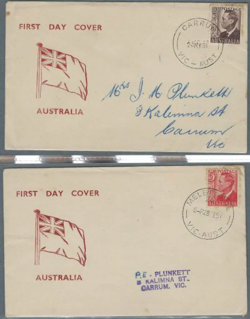 1951 (28th Feb) 3d red KGVI, 1951 (23rd May) 2½d ... Image 1++