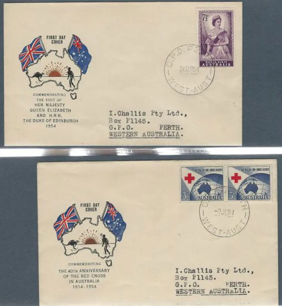1954 (26th Mar) 3½d & 7½d Royal Visit on separate ... Image 1++