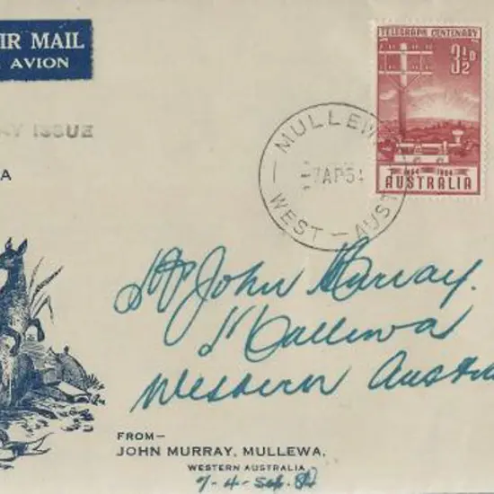 1954 (7th April) Telegraph Cent block of 4 & ...