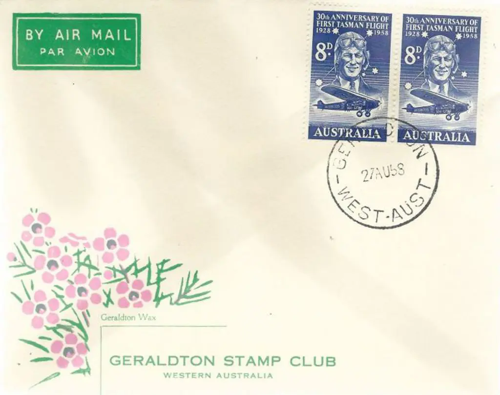 1958 (27th Aug) 1958 8d Kingsford Smith Tasman ... Image 1++