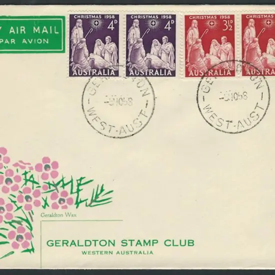 1958 (5th Nov) Christmas pair in pairs on ...