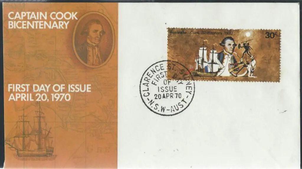 1970 (20th April) 30¢ Cook on small official ... Image 1++