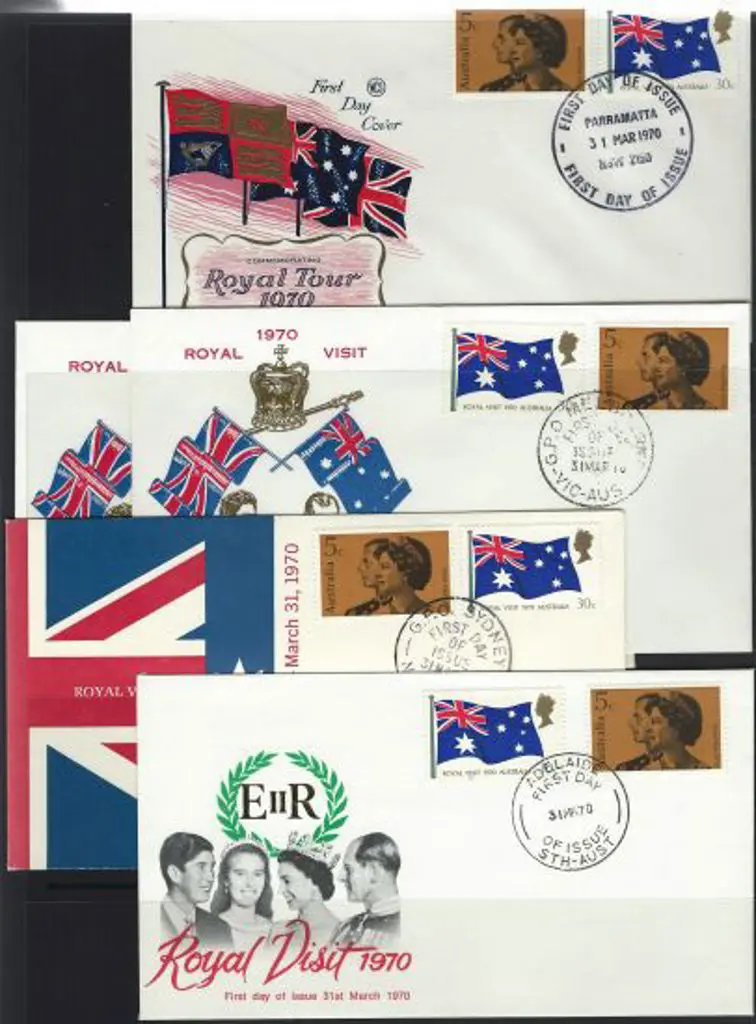 1970 Royal Visit pair on Official AP, Royal, ... Image 1++