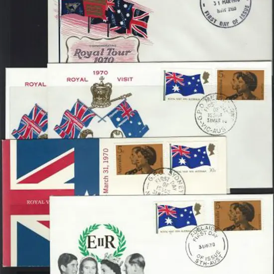 1970 Royal Visit pair on Official AP, Royal, ...