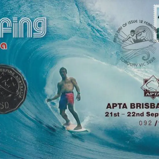 2013 (12th Feb) Surfing Australia 50c PNC First ...
