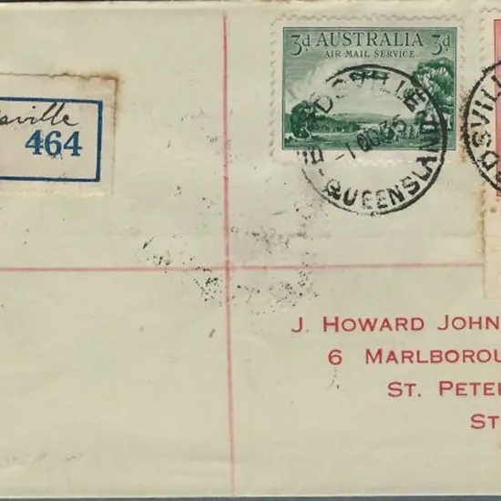 1935 (1st Oct) cover with provisional "Birdsville" ...