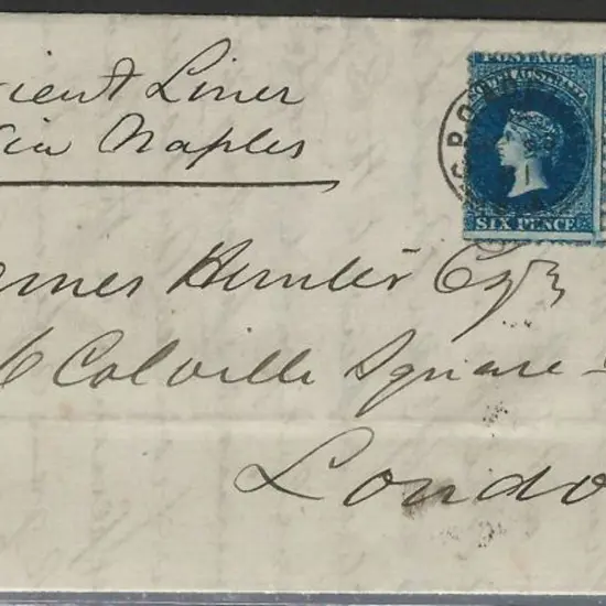 1881 entire to London from Adelaide with 2d & 6d ...
