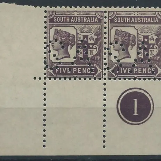 1905 5d dull purple Tannenburg Design in Plate 1 ...