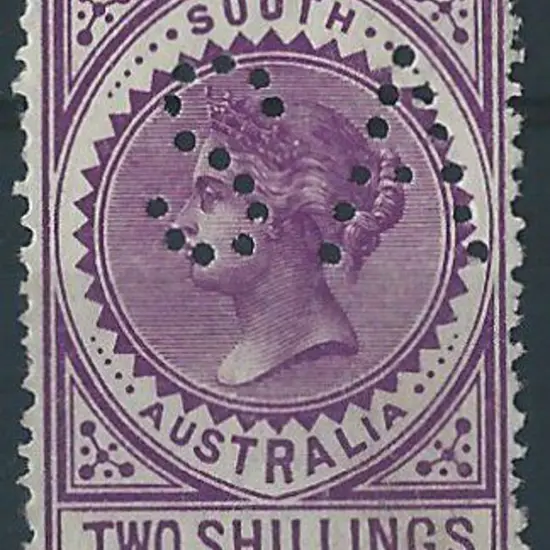 1912 2/6d violet "thick" Long Tom perfined "SA". ...