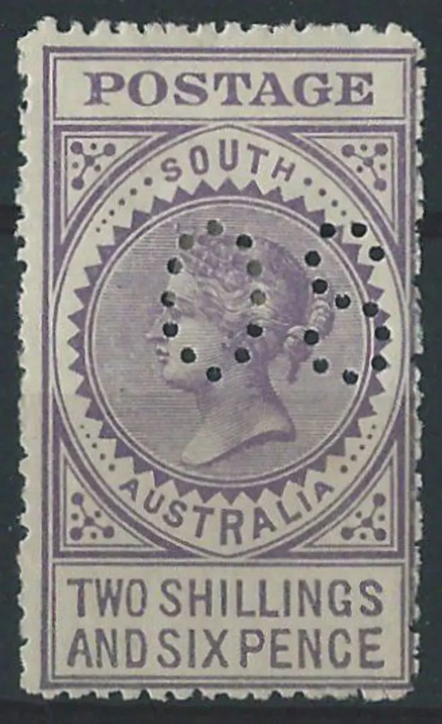 1912 2/6d dull violet "thick" Long Tom perfined ... Image 1++