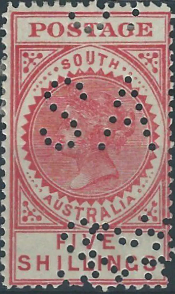1904 5/- scarlet "thick" Long Tom with triple ... Image 1++
