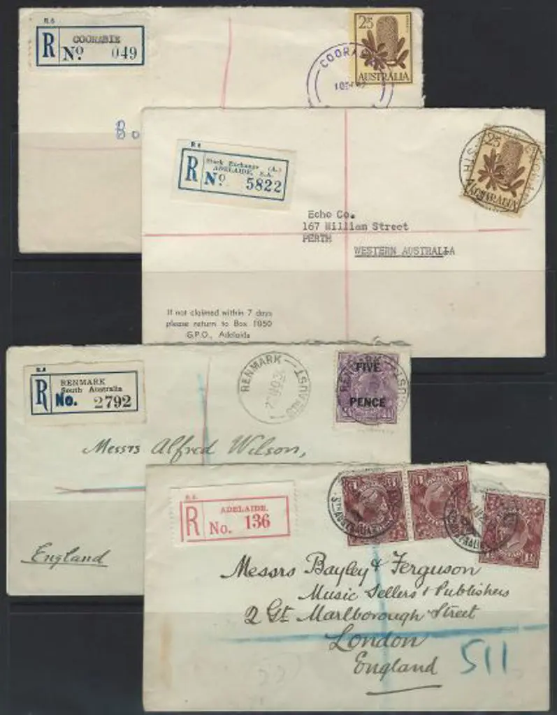 1919-1962 Registered cover group comprising 1919 ... Image 1++