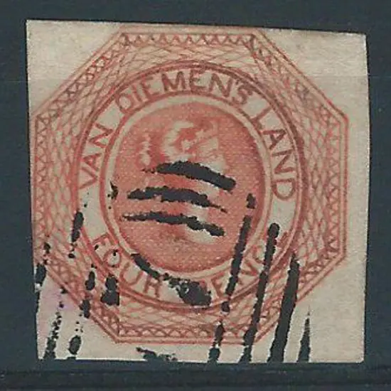 1853 4d bright red-orange, first state of the ...