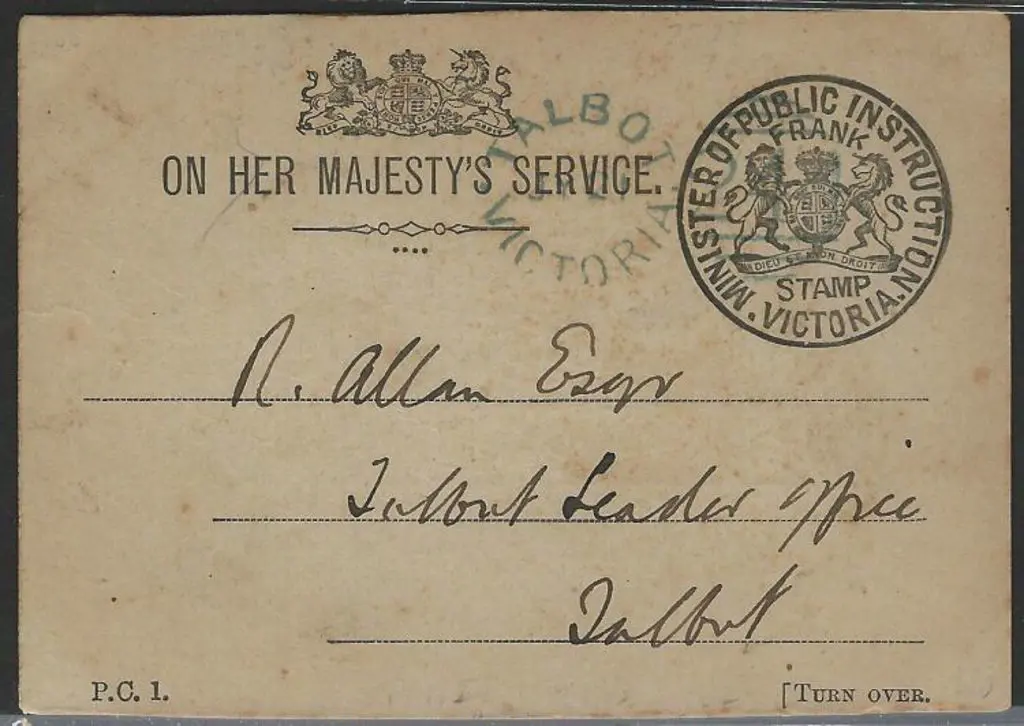 1891 (July) "MINISTER OF PUBLIC INSTRUCTION" ... Image 1++