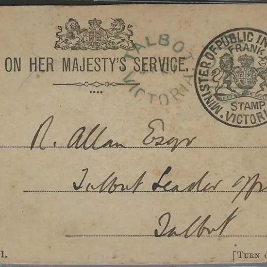 1891 (July) "MINISTER OF PUBLIC INSTRUCTION" ...
