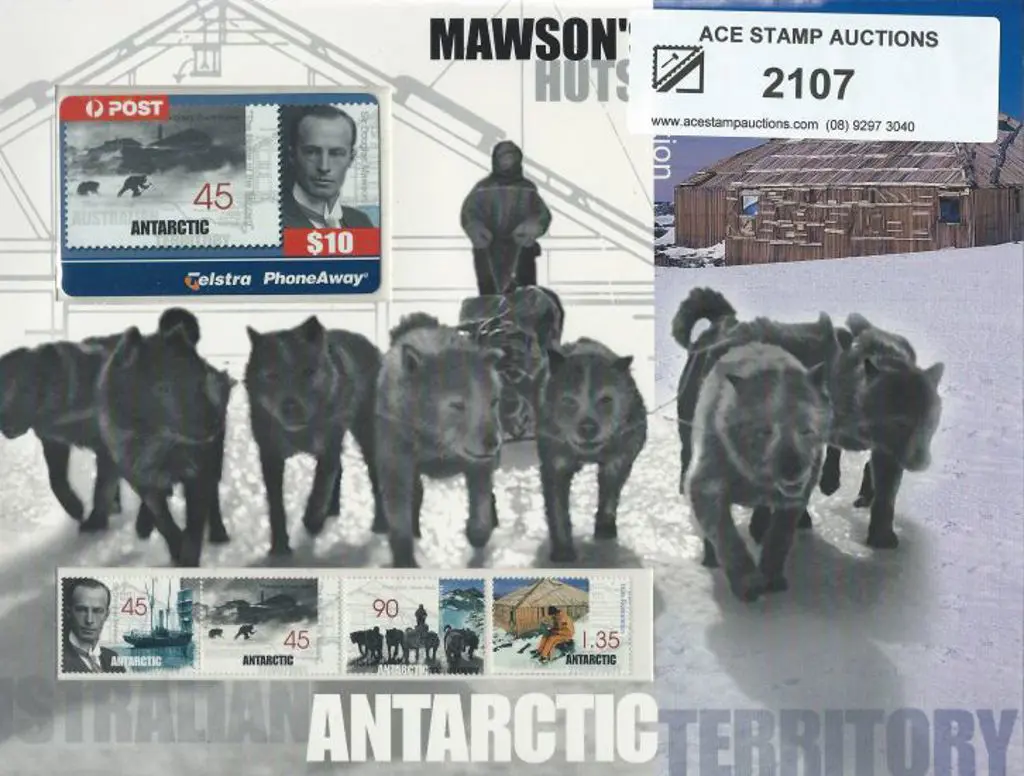 1999 Mawson's Hut $10 Telstra Phonecard & Aust ... Image 1++