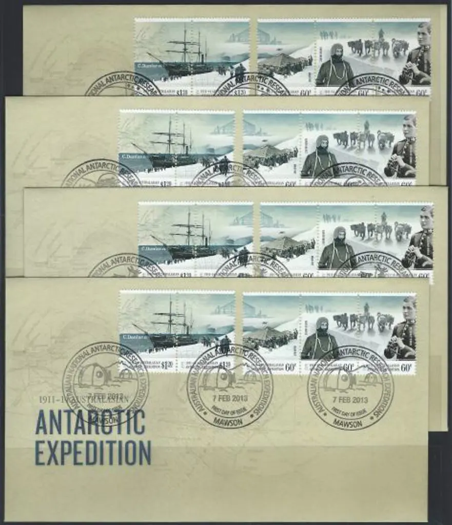 2012/13 Antarctic Expedition set of 5 on 4 ... Image 1++
