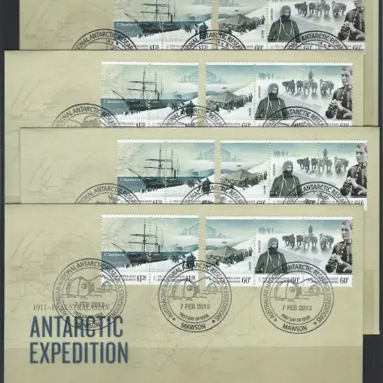 2012/13 Antarctic Expedition set of 5 on 4 ...