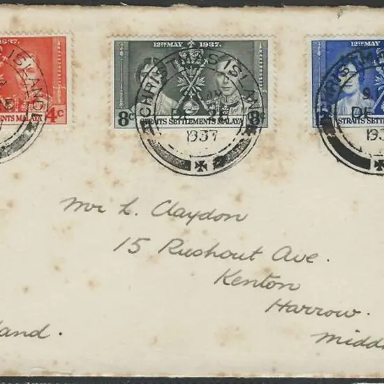 1937 (25th Dec) three complete, clear, crisp ...
