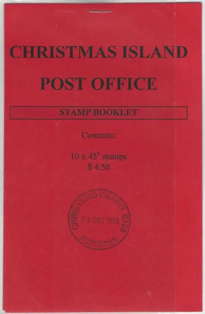 1996 $4.50 booklet with Christmas Island 6798 ... Image 1++