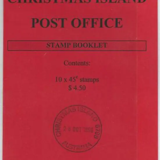 1996 $4.50 booklet with Christmas Island 6798 ...