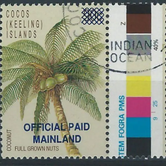 1991 OFFICIAL MAINLAND PAID right marginal gutter ...