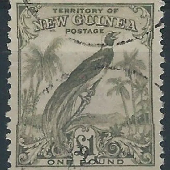 1932 £1 olive-grey Bird of Paradise (undated). F/U ...