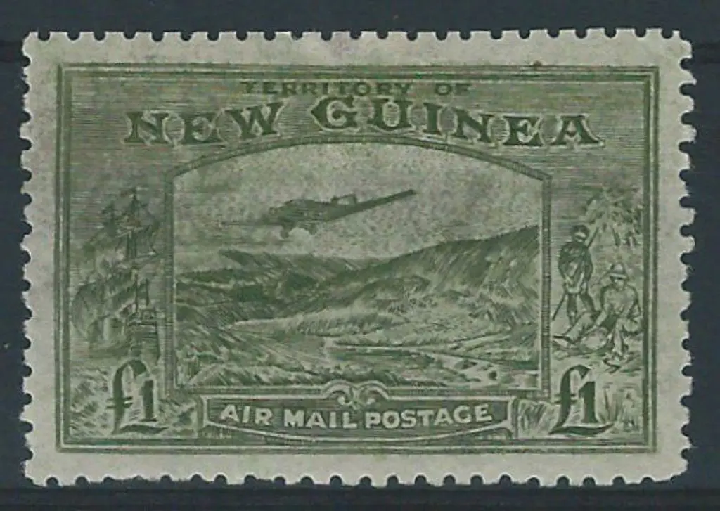 1939 £1 Bulolo forgery in dull green. Unusually ... Image 1++