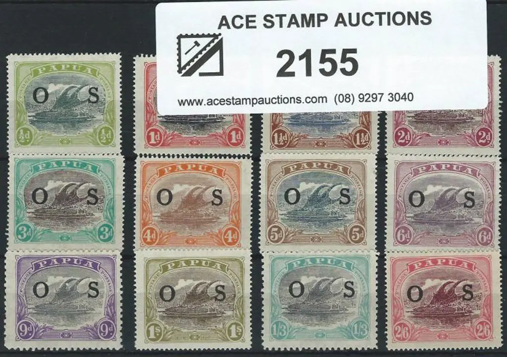1931/32 ½d to 2/6d "OS" ovptd set incl 1d with ... Image 1++