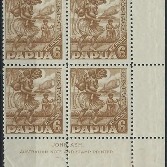 1932 6d bistre-brown Papuan Motherhood bottom ...
