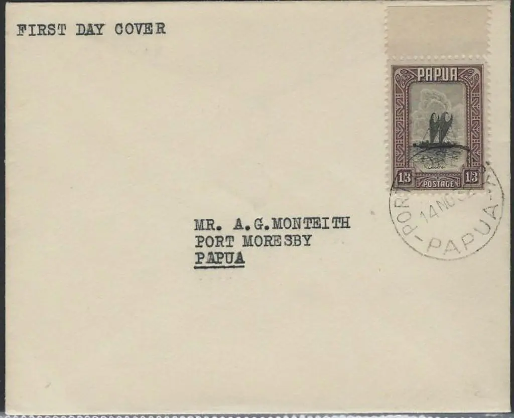 1932 (14th Nov) 1/3d Lakatoi on plain FDC with ... Image 1++