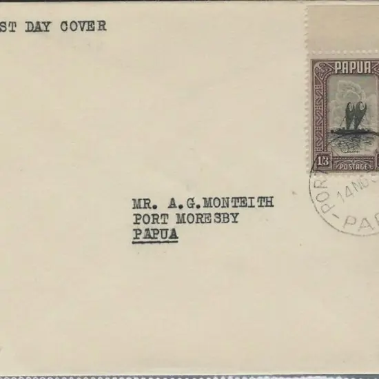 1932 (14th Nov) 1/3d Lakatoi on plain FDC with ...