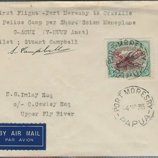 1935 (5th Nov) Port Moresby - Oroville Police Camp ...
